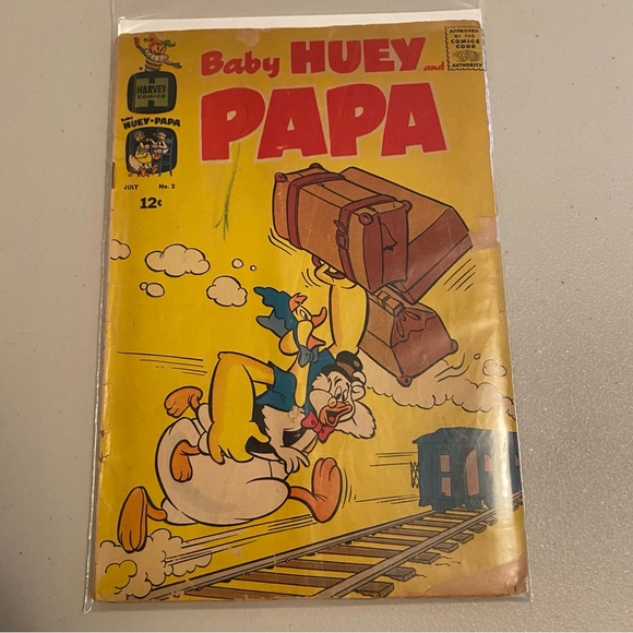 1962 Harvey Comics Baby Huey & Papa #2 Vintage Silver Age Comic Rare Rough - Picture 1 of 6